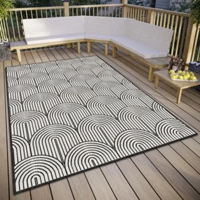 Covor de exterior negru-alb 120x170 cm Pangli Black – Hanse Home