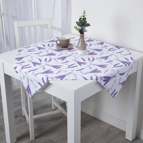 decoDoma Fată de masă centrală cu imprimeu LAVANDĂ 85 x 85 cm