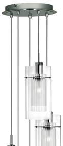 Lustra suspendata design modern Duo 5L crom 2305-5 SRT