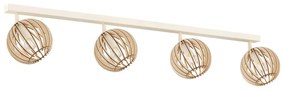 Lustra cu 4 spoturi design modern Parula maro deschis, bej