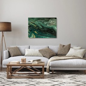 Tablou pe sticlă - Marmură verde (70x50 cm)
