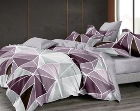 Lenjerie de pat din microfibra flanel DIAMOND LINES gri-violet Dimensiune lenjerie de pat: 70 x 80 cm | 140 x 200 cm