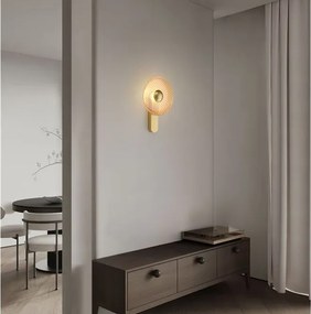 Aplica de perete moderna LED LAVINA auriu/ chihlimbar