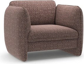 Fotoliu maro cu tapițerie din chenille Georgia – Micadoni