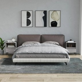 vidaXL Noptiere, 2 buc., gri sonoma, 40x35x50 cm