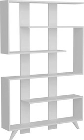 Biblioteca RAIN, alb, PAL, 120x20x162 cm