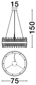 Lustra suspendata eleganta design modern Crown 75cm