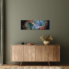Tablou - Nebuloasa Crabului (cu ceas) (90x30 cm)