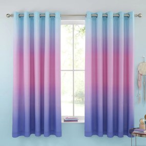 Draperii pentru copii roz-mov 2 buc. 168x183 cm Ombre Rainbow Clouds – Catherine Lansfield