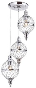 Pendul Feyza 3 brate 14343, 3xe27, 26x100 cm, 60 w, crom