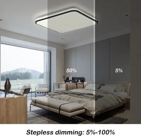 Brilagi - Plafonieră LED SMART dimmabilă, 36W, 230V, 53 x 53 cm, Wi-Fi Tuya + telecomandă
