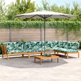 3209516 vidaXL Set canapele de grădină cu perne din paleți 5 piese lemn acacia