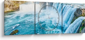 Tablou - Cascade (cu ceas) (90x30 cm)