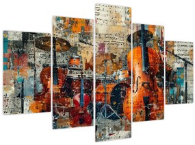 Tablou - Instrumente muzicale (150x105 cm)