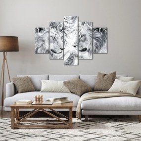 Tablou - Capete de lei desenate (150x105 cm)