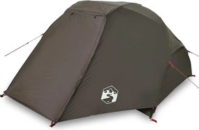 vidaXL Cort de pescuit pentru 3 persoane, maro, rezistent la apă