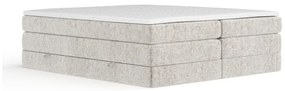 Pat boxspring bej cu spațiu de depozitare/fără tăblie 180x200 cm Juniper – Maison de Rêve