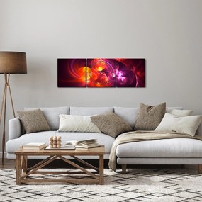 Tabloul cu abstracțiune modernă (cu ceas) (90x30 cm)