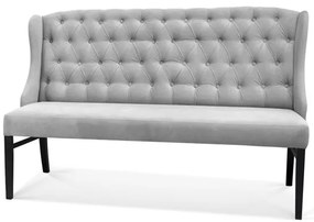 Bancuta tapitata Royal Chesterfield gri – H98 cm