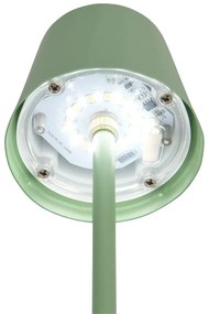 Veioză verde-deschis LED cu abajur din metal (înălțime 21 cm) Diaz – Trio