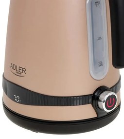 Ceainic electric cu mentenanta termica Adler, 1,7 L, 2200W, Setare 40-100°C, Auriu