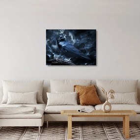 Tablou pe sticlă - Corbul (70x50 cm)