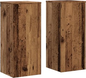 vidaXL Suporturi de plante 2 buc. lemn vechi 30x30x70cm lemn prelucrat