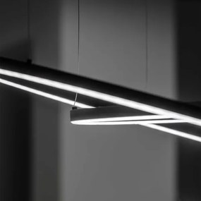 Ideal Lux - Candelabru LED ORACLE suspendat pe cablu, 83W/230V, 3000K, Ø 150 cm, negru
