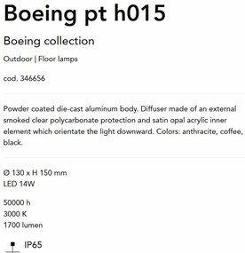 Mini Stalp LED iluminat exterior IP65 Boeing pt H-15cm coffee
