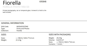 Tablou de perete decorativ Fiorella, 180x120cm