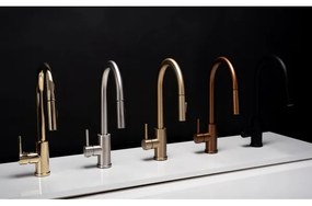 REA-B9148 - Baterie pentru chiuvetă FRESH cu cap extractabil, 39,5 cm, auriu periat