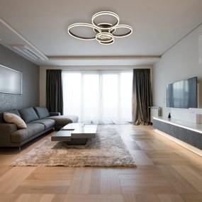 Plafoniera LED cu telecomanda design modern Grouni 114x91cm