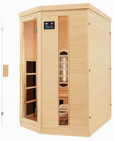 Infračervená sauna/ tepelná kabína Esbjerg s triplexným vykurovacím systémom a drevom Hemlock