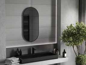 Mexen Loft oglindă de baie ovală 90 x 45 cm, ramă neagră - 9851-090-045-000-70