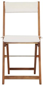 Set mobilier de gradina pliabil Culoare crem, CHINO