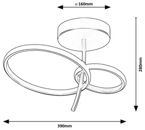 Lustră LED pe tijă Rabalux 71296 EMILION LED/24W/230V