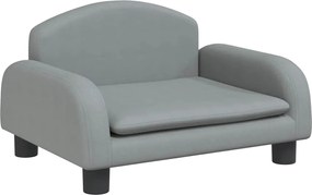 vidaXL Pat de câini, gri deschis, 50x40x30 cm, material textil