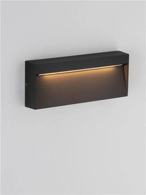 Mini Aplica perete exterior IP65, LED CCT Drat negru