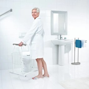 Ridder - Bare de sprijin mobile pentru WC, 66 x 71,5 cm, albe
