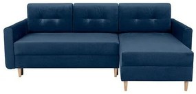 Colțar Boston 177 Cutie de pat, 234x147x88cm, 120 kg, Picioare: Plastic, De lemn