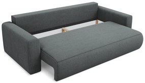 Canapea gri închis extensibilă/cu spațiu de depozitare 238 cm Kapua – Makamii