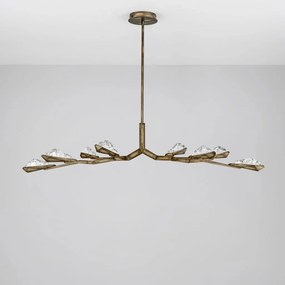 Lustra LED alama antic cu sticla lucrat manual GRETA 44W