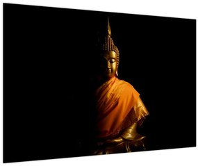 Tablou - Statuia lui Buddha de aur (90x60 cm)