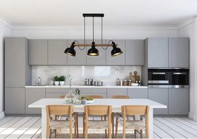 Lustră pe cablu RENO 3xE27/40W/230V neagră/maro