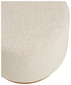 Taburet bej cu tapițerie din țesătură bouclé Daisy – House Nordic