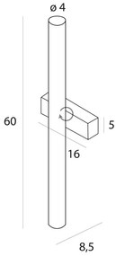 Aplica de perete baie LED, Protectie IP44 Thora 12W