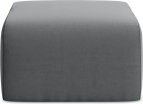 Taburet gri cu tapițerie din catifea Lani – Makamii