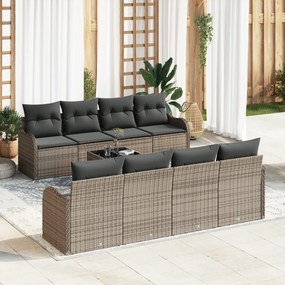 vidaXL Set de canapele pentru grădină 9 pcs Gri 55 x 55 x 37 cm