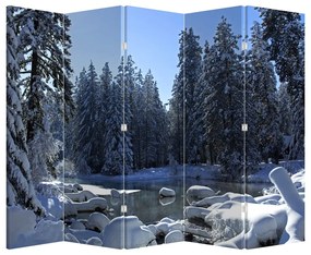 Paravan- Pădurea înzăpezită (210x170 cm)
