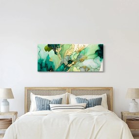 Tablou - Abstractizare verde (120x50 cm)